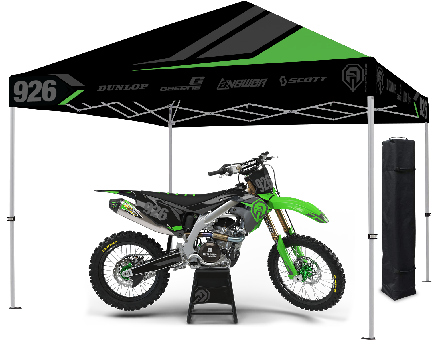 motocross tent Kawasaki Radwagon2 Tent – Armored Graphics